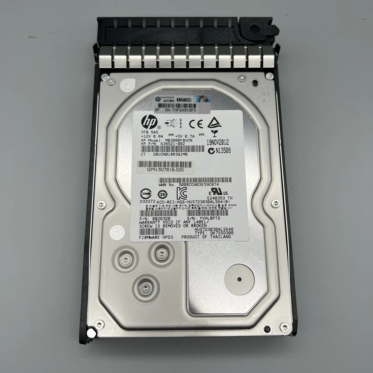 HP 内置硬盘3 TB 存储容量热插拔| eBay