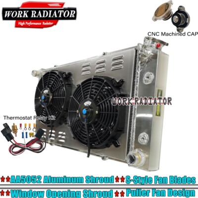 Radiator+Shroud+Electric Fan For Chevy 70-81 Camaro/78-87 Monte Carlo/75-79 Nova