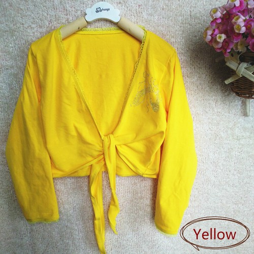 AU SELLER Dance Ballet JAZZ Crossover Cotton Wrap Top Cardigan For Girls da034 - Picture 3 of 17