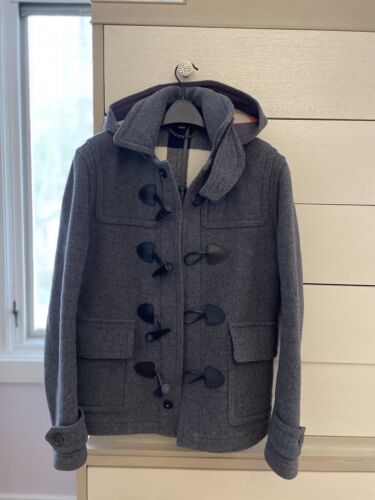 Authentic Burberry Men Wool Duffle Coat Jacket
