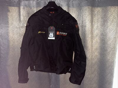 Duhan Motor Sports Motorcycle Racing Jacket XL Black Armor  Brand New