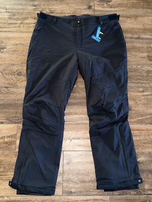 NEW COLUMBIA WOMEN'S BACKSLOPE III PANTS SIZE 1X WINTER SKI SNOW BLACK  SNOWBOARD