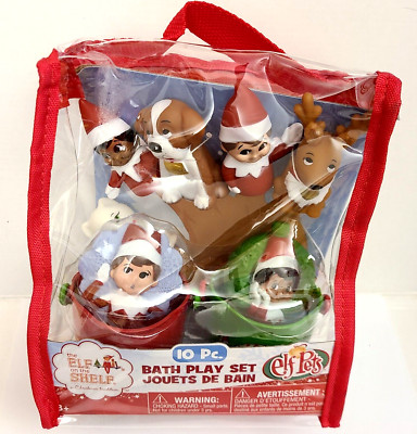 The Elf on the Shelf  10 Piece BATH PLAY SET Elf Pets Squirt Toys
