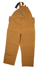 Vintage NOS Key Imperial Mens Brown Cotton Heavyweight Bib Overalls 42 x 30