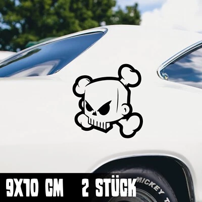 STICKERCAVE 2X AUTO AUFKLEBER "KEN BLOCK SKULL" 9X10CM HOONIGAN STICKER RIP JDM TUNING #0057