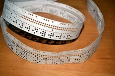 Vintage Soviet Computer Punched Paper Tape with Old Program Code, USSR 1960-1970