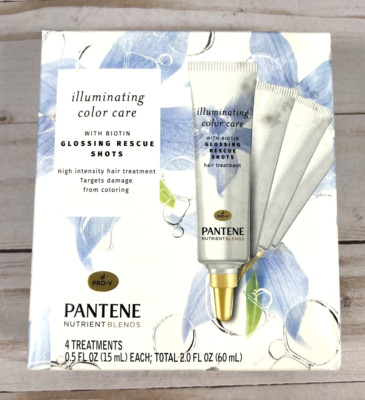 Pantene Illuminating Color Care Glossing Rescue Shots w/ Biotin Nutrient Blends