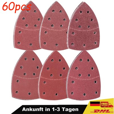 60pcs Schleifscheiben Set für Bosch PDA 180 E Multischleifer Schleifpapier Mix