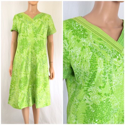 lime green shift dress