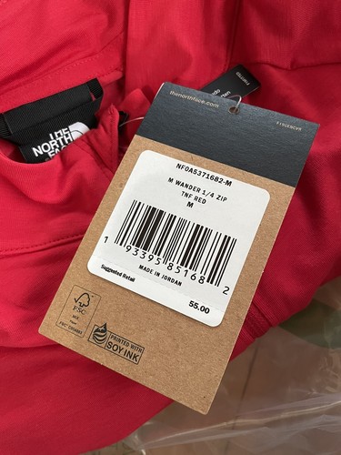 THE NORTH FACE Men's Wander Quarter Zip Performance Pullover NWT $55, Size M - Picture 3 of 3