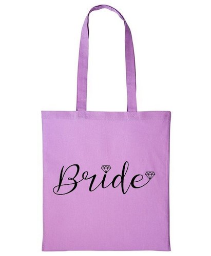 Bride Tote Bag Wedding Marriage Gift Shopping Reusable Shopper Shoulder Bag - Picture 2 of 6
