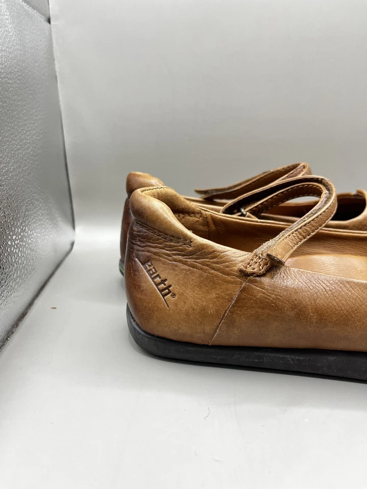 Zapato KALSO Earth Mujer Talla 6.5B Solar Cuero Almendra Tacón Negativo Mary Jane Foto 3 de 4