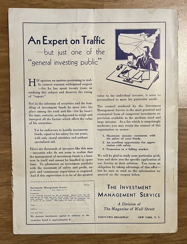 1931 Zeitschrift der Wall Street Wyckoff Vorspiel zur Großen Depression - Bild 2 von 5