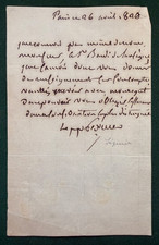 Antique French Statesman President of the Court Seguir Signed Letter King Louis