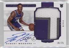 2020 National Treasures Rookie Horizontal 18/75 Robert Woodard II Patch Auto v9t
