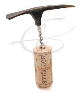 Vintage Antique Animal Bone Handled Corkscrew Bottle Opener Bouteille Wine Bar