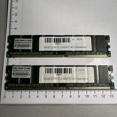 DDR-DIMM 512MB PC3200 (CL2.5) 32*8 53H41203N41206 188101 2 Stück