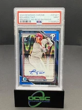 2024 Bowman Chrome Eduardo Tait 1st Bowman Auto Blue RayWave /150 PSA 9