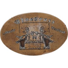 Bluegrass Music Festival Louisville Kentucky Banjo Guitar Vintage Belt Buckle