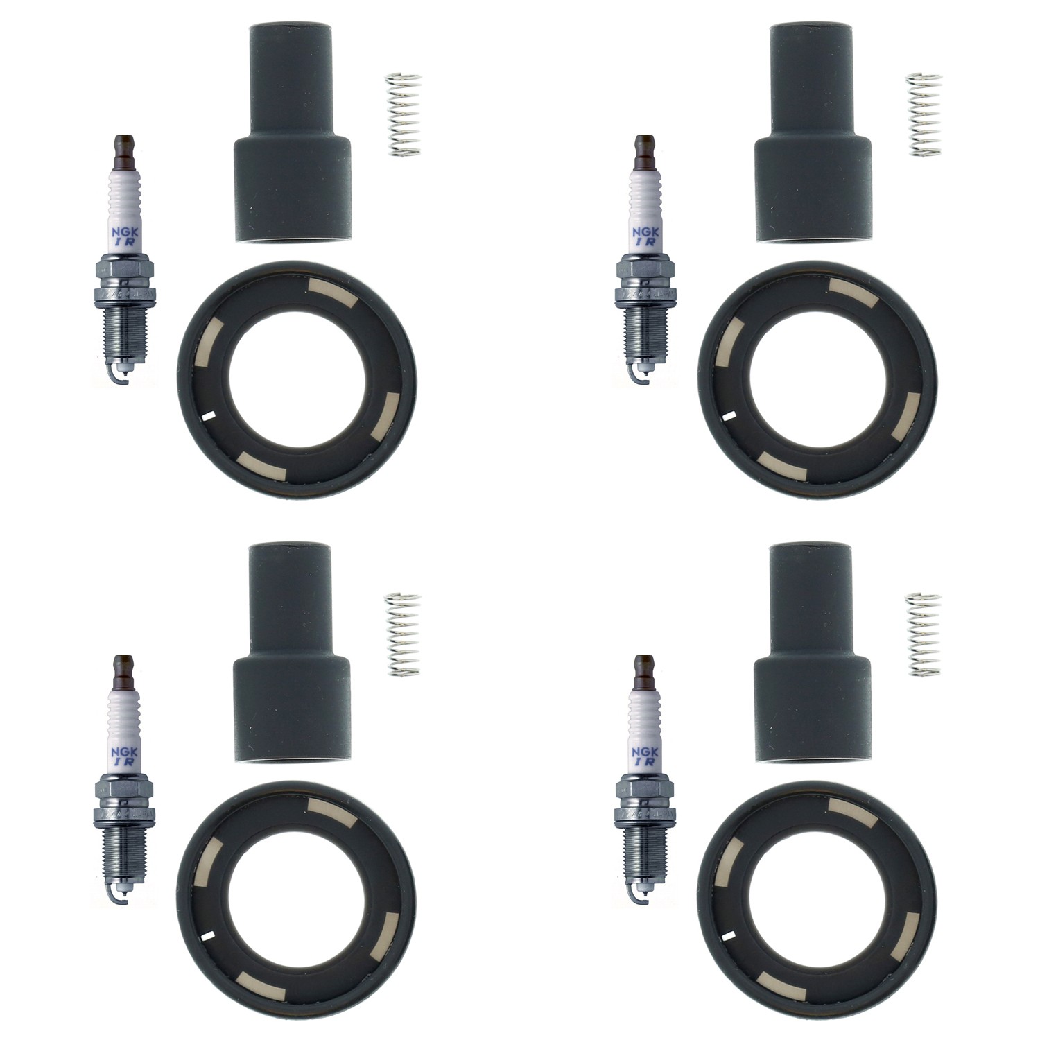 NGK 4 Laser Iridium Spark Plugs  Denso Coil Boots Kit for Prizm MR2 Spyder L4