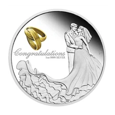 Australia 2023 $1 1-oz Silver Wedding Proof