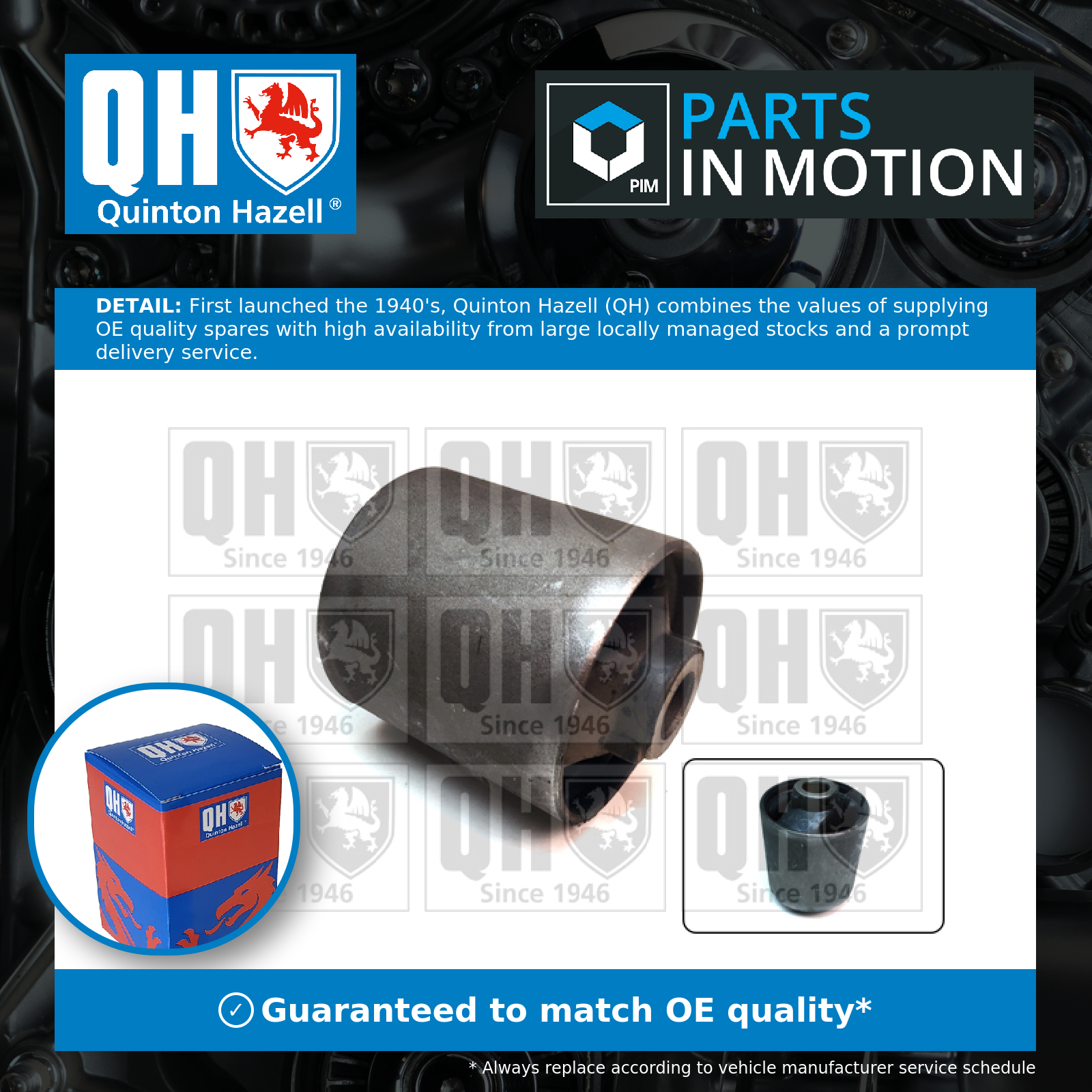 Wishbone / Control / Trailing Arm Bush EMS8632 Quinton Hazell Mounting LR051611