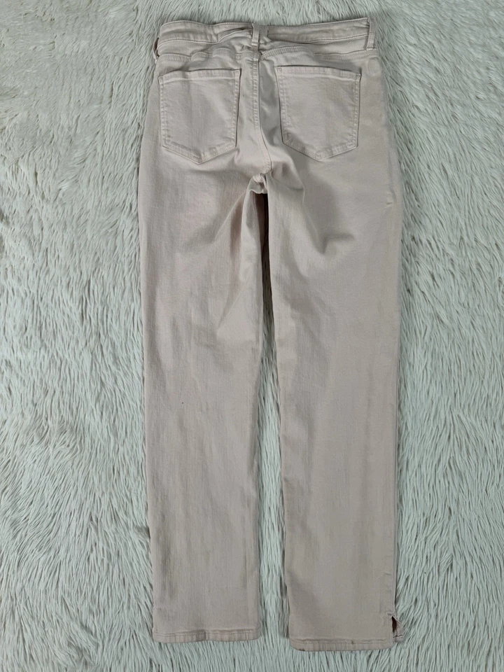 Pantalones de mezclilla ajustados al tobillo tiro alto rosa claro NYDJ Curves 360 para mujer talla 6 Foto 4 de 4