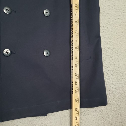 Brooks Brothers Red Fleece Jacket Boys M Navy Blue 100%Cotton Double Breast Coat - Picture 14 of 18