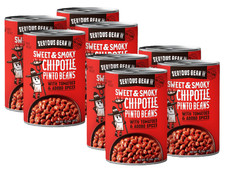 SERIOUS Bean Co Sweet & Smoky Chipotle Pinto Beans, 8-pack of 15.75 Oz Cans