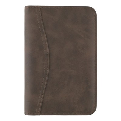 AT-A-GLANCE Simulated Leather Undated Starter Set, Portable Size, Brown 