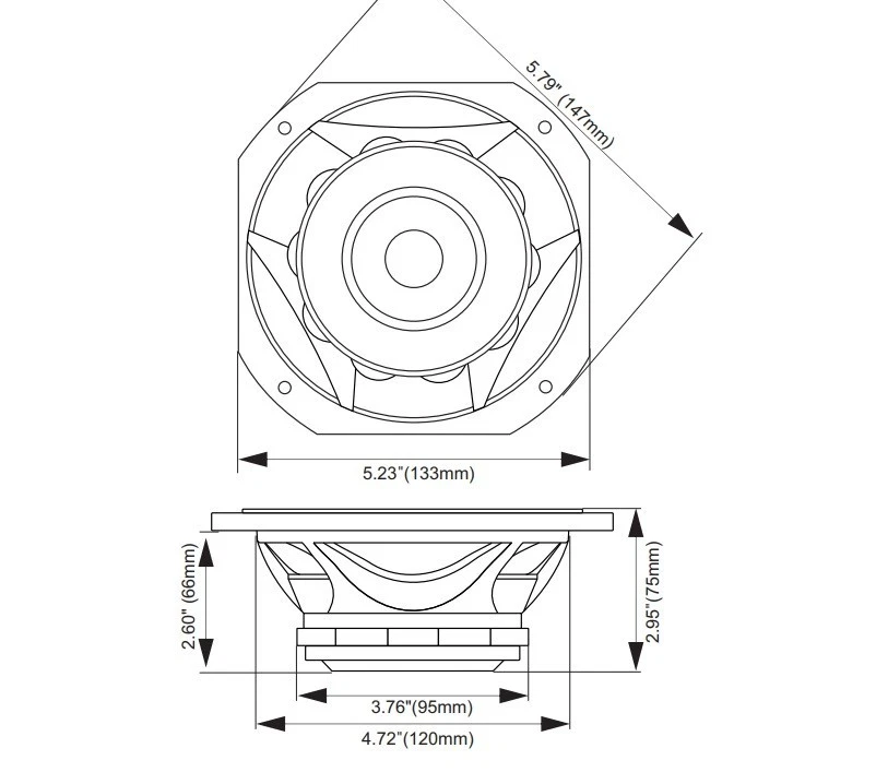 PRV Audio 5MR450-NDY-4 5" Midrange Neodymium Speaker Pro Car 4 Ohm - Image 3 of 3