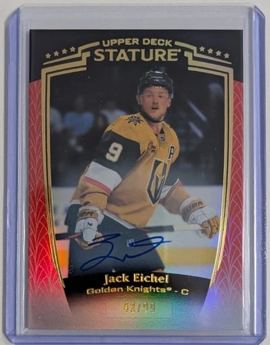 2024-25 UD STATURE JACK EICHEL RED AUTO..42/99