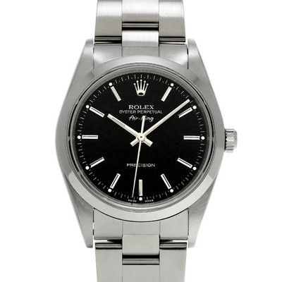 ROLEX Air King 14000M schwarz Gehäusegröße 34 x 34 mm gebrauchte Herrenuhr #6...