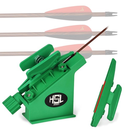 Tiro con l'arco Fletching Jig con morsetti elicoidali dritti e destri pale piume S... - Foto 3 di 8