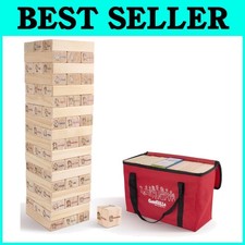 Pine Wood Tumbling Tower Game - 54 Blocks