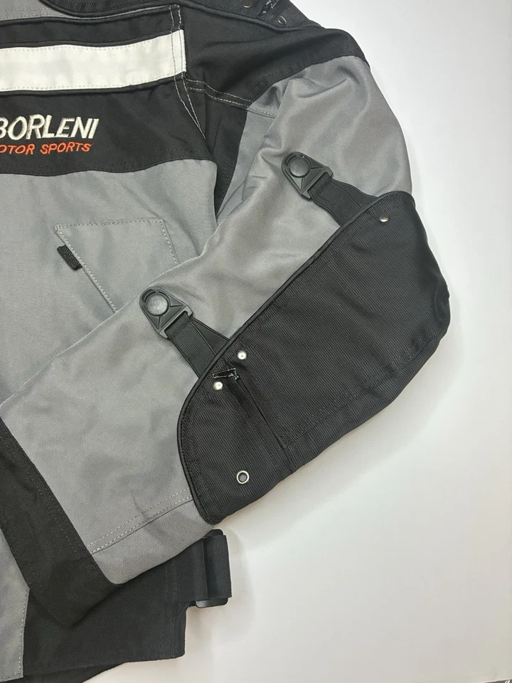 Chaqueta de equitación Borleni Motor Sports para hombre - gris/negro equipo de motocicleta  Foto 4 de 4