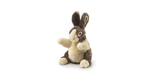 Folkmanis Baby Dutch Rabbit Hand Puppet Plush Gray White Realistic ...