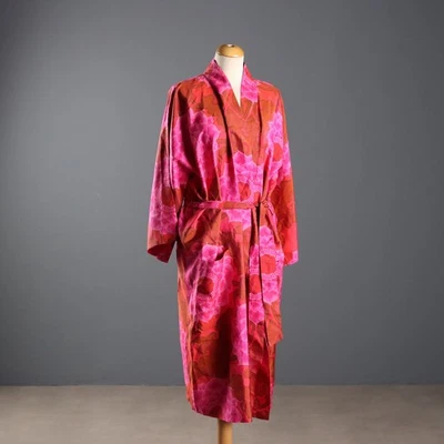 Kimono Balmain Vintage Taille Unique Soie France Années 1970 Original - Photo 1/4