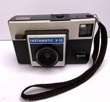 Vintage Kodak Instamatic X-15 Film Camera Black Silver