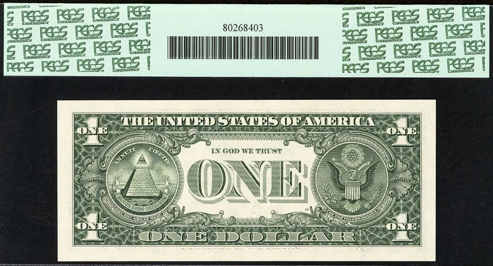 1988A $1 Federal Reserve Note PCGS 66PPQ Gem Fancy Radar Serial Number 49311394 - Image 3 of 3