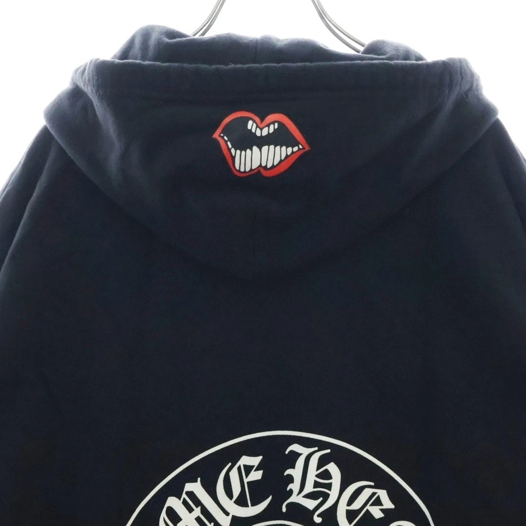 Felpa con cappuccio a ferro di cavallo CHROME HEARTS x Matty Boy Chomper nera usata a58