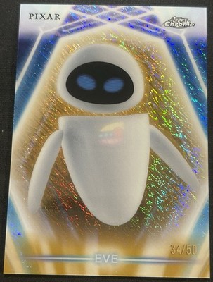 2026 Topps Disney Neon Etch EVE Gold Shimmer /50 SSP #CNE-20 Wall-E Chrome