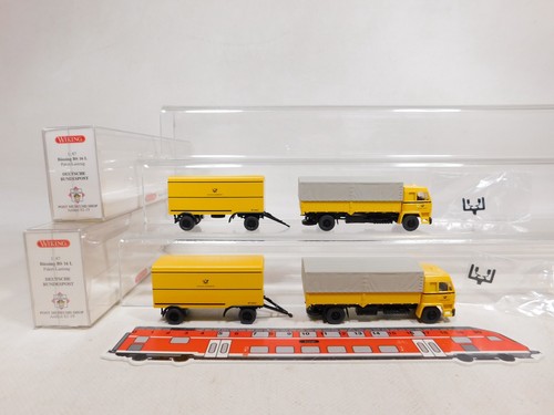 DW842-0.5# 2x H0 1:87 PMS 82-19 Package Truck Büssing BS 16 Post Mint Box