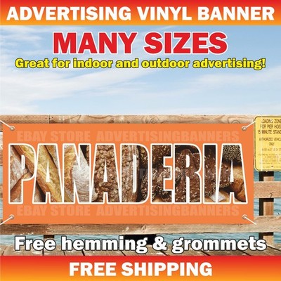 PANADERIA Advertising Banner Vinyl Mesh Sign BAKERY MEXICAN SPANISH RETAIL Bread