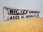 Nickey Chevrolet Chicago Painted Sign 24x6" Vintage Look Retro Day 2 VTG