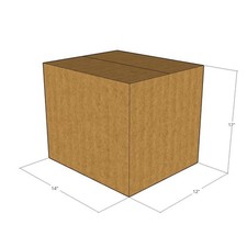 10 14x12x12 Kraft Brown Corrugated Shipping Boxes 32 ECT Single-Wall New