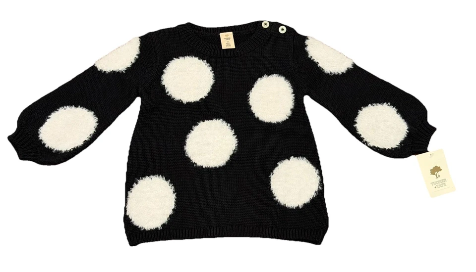 Tucker + Tate gepunkteter Pullover Mädchen 9 Monate schwarz