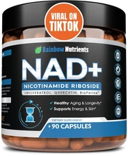 13510mg NAD+ Supplement- Nicotinamide Riboside Resveratrol Quercetin & BioPer...