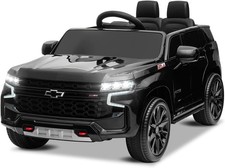 Licensed Chevrolet Tahoe Ride on Car Toys w/Parent Remote, 3 Speeds, LED Lights
