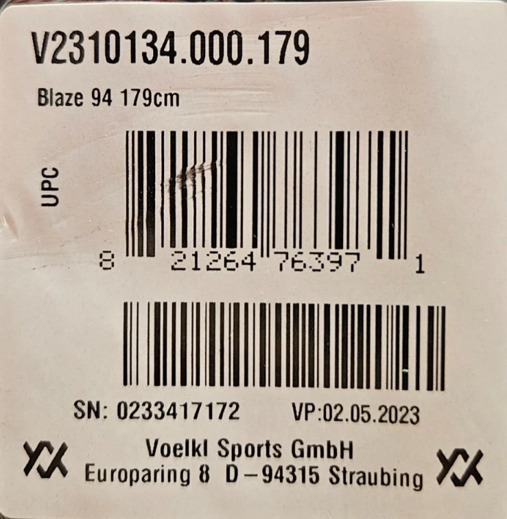 VOLKL BLAZE 94 TOURING - 179 cm - 2024 - ENVÍO GRATUITO[CG16] Foto 3 de 4